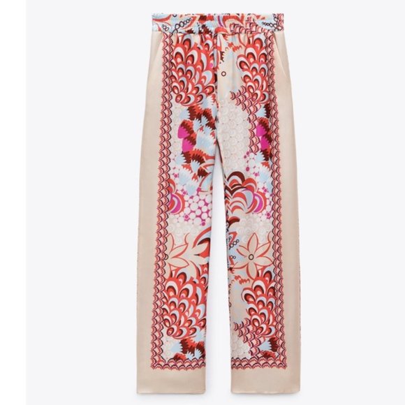 ZARA Patchwork PANTS - Picture 8 of 10